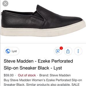 Steve Madden Perforated Slip on Leather Sneaker